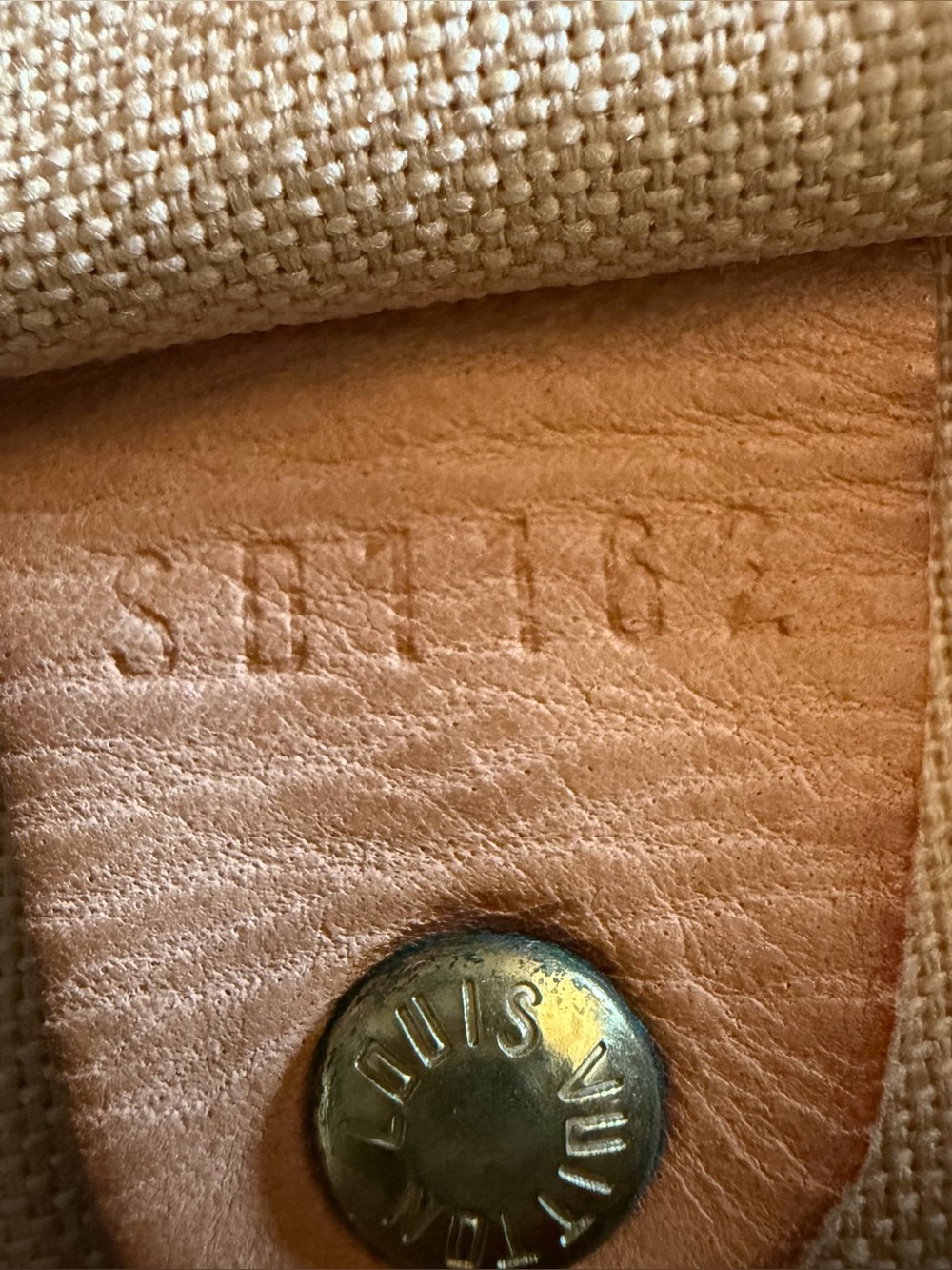 Authentic Louis Vuitton Damier Azur Canvas Tote with Brown Leather Handles - Picture 7 of 13